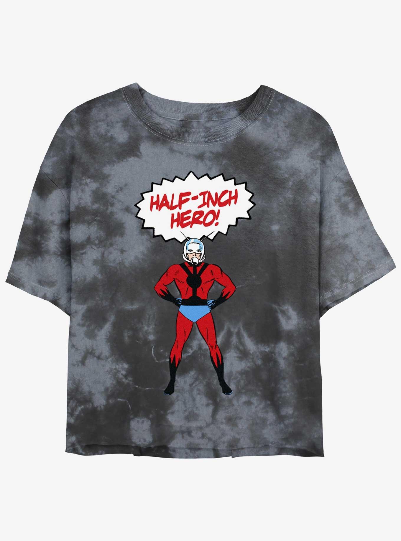 Marvel Ant-Man Half-Inch Hero Tie-Dye Womens Crop T-Shirt, BLKCHAR, hi-res