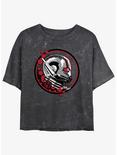 Marvel Ant-Man and the Wasp: Quantumania Ant Stamp Mineral Wash Womens Crop T-Shirt, BLACK, hi-res