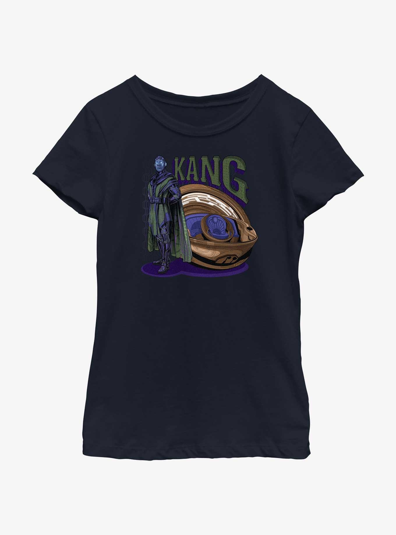 Marvel Ant-Man and the Wasp: Quantumania Quantum Kang Youth Girls T-Shirt, NAVY, hi-res