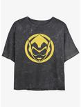 Marvel Ant-Man and the Wasp: Quantumania Wasp Icon Mineral Wash Womens Crop T-Shirt, BLACK, hi-res