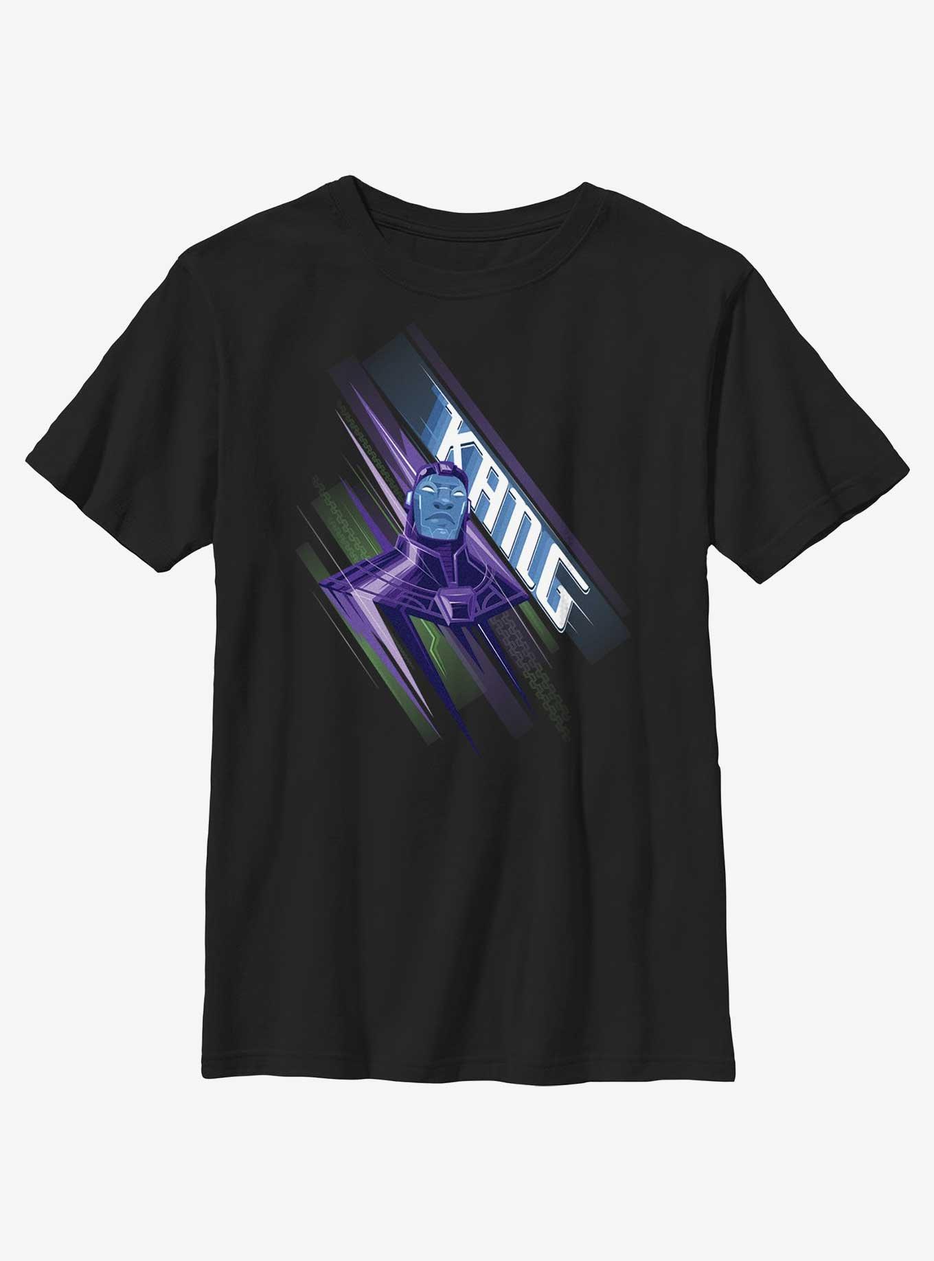 Marvel Ant-Man and the Wasp: Quantumania Kang Portrait Youth T-Shirt, BLACK, hi-res
