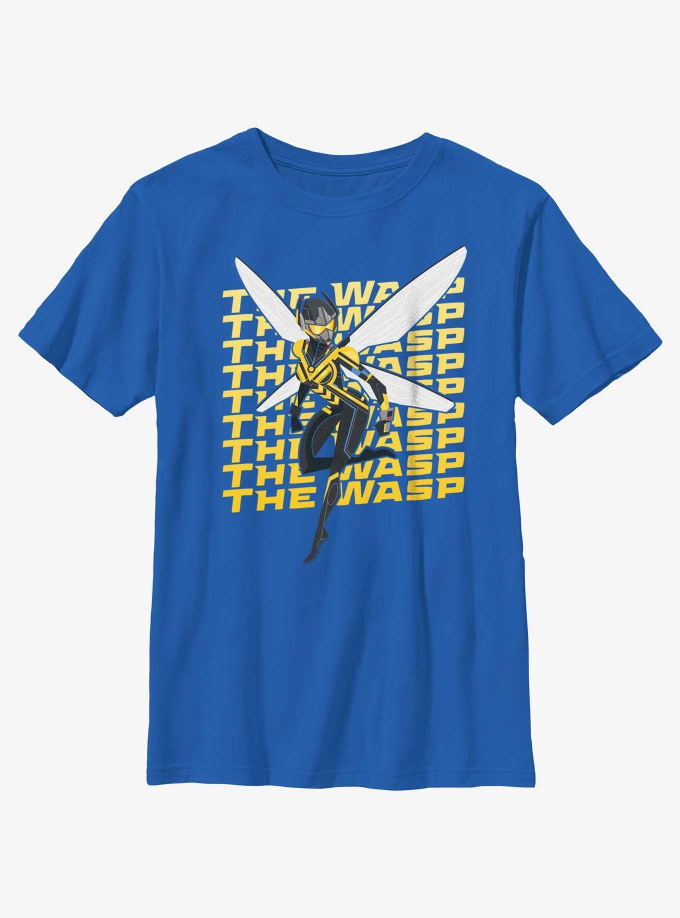 Marvel Ant-Man and the Wasp: Quantumania Wasp Action Pose Youth T-Shirt, ROYAL, hi-res