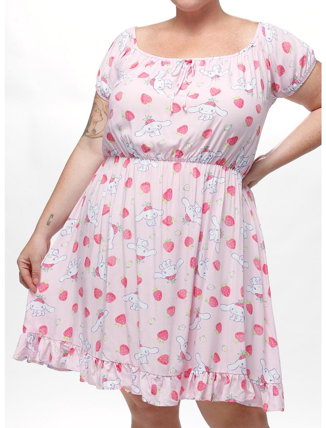 Cinnamoroll Strawberry Ruffle Dress Plus Size, MULTI, hi-res