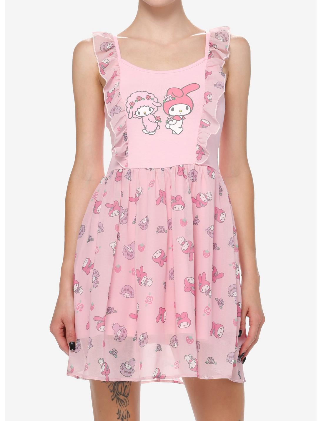 My Melody & My Sweet Piano Flutter Dress, MULTI, hi-res