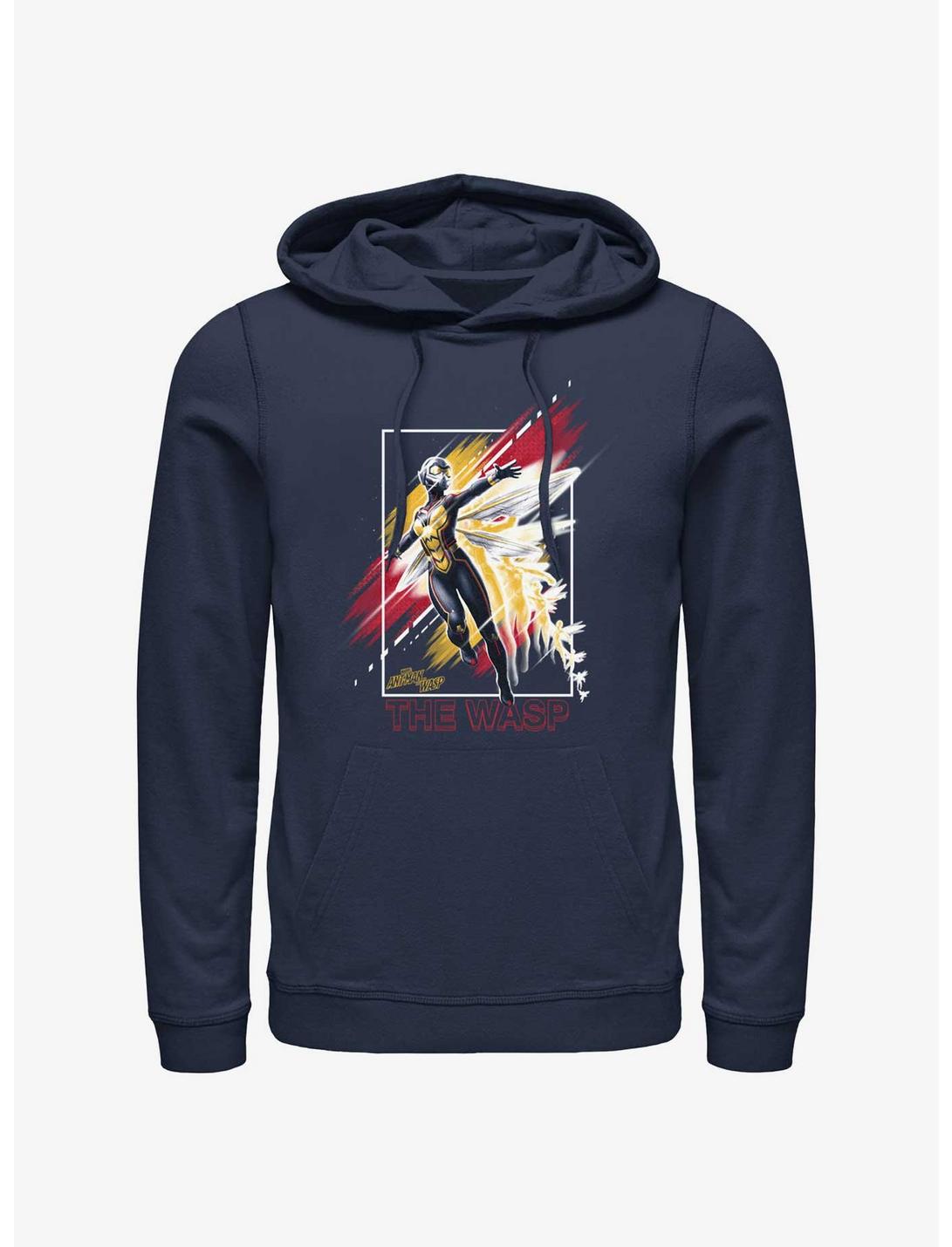 Marvel Ant-Man and the Wasp: Quantumania The Wasp Poster Hoodie, NAVY, hi-res