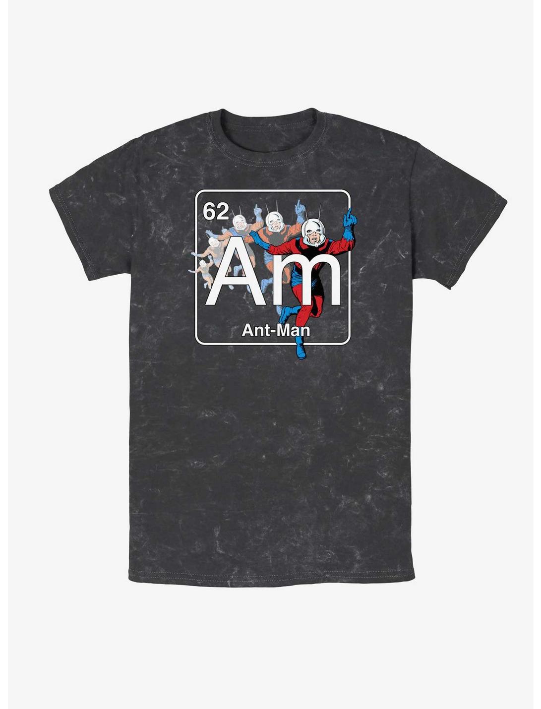 Marvel Ant-Man Periodic Element Ant-Man Mineral Wash T-Shirt, BLACK MINERAL WASH, hi-res