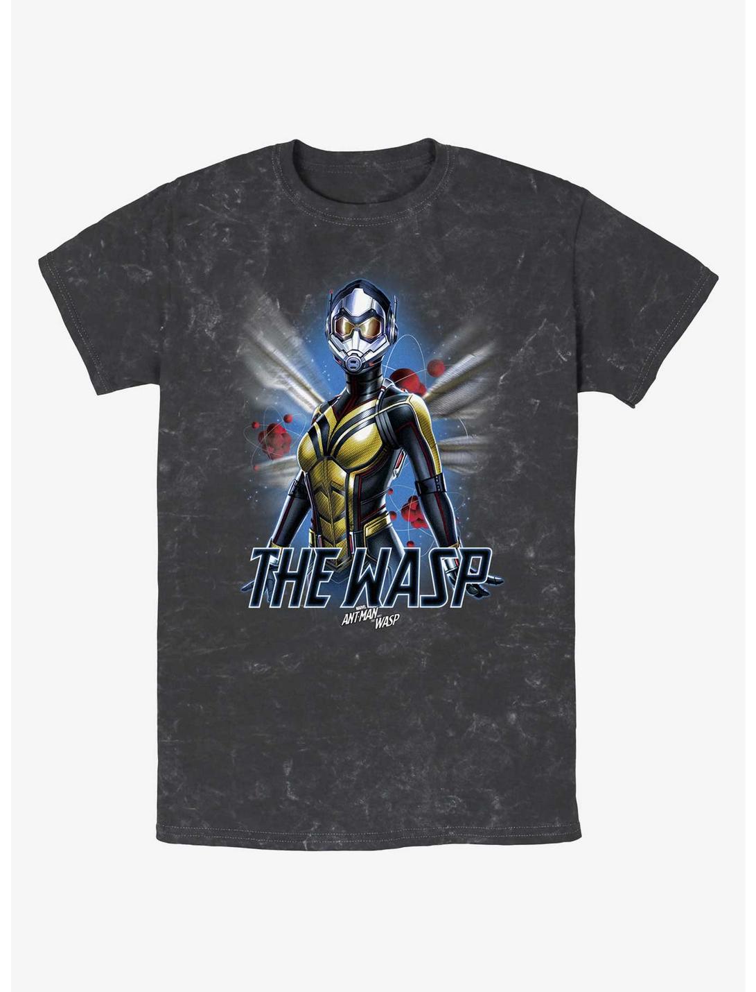 Marvel Ant-Man and the Wasp: Quantumania The Wasp Atom Mineral Wash T-Shirt, BLACK MINERAL WASH, hi-res