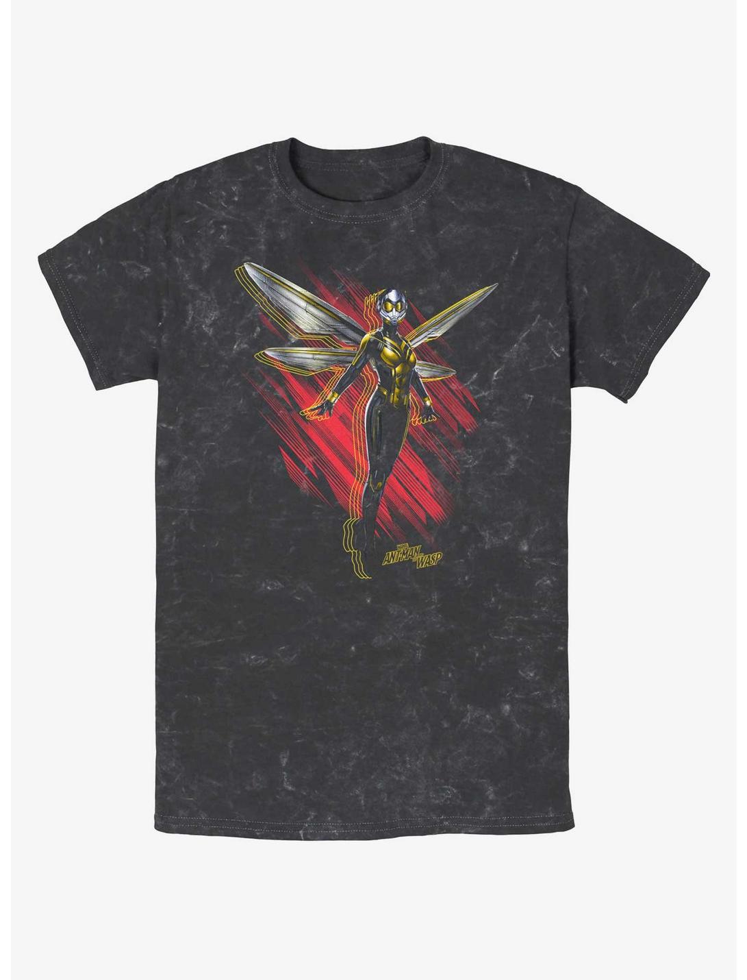 Marvel Ant-Man and the Wasp: Quantumania Wasp Wings Mineral Wash T-Shirt, BLACK MINERAL WASH, hi-res