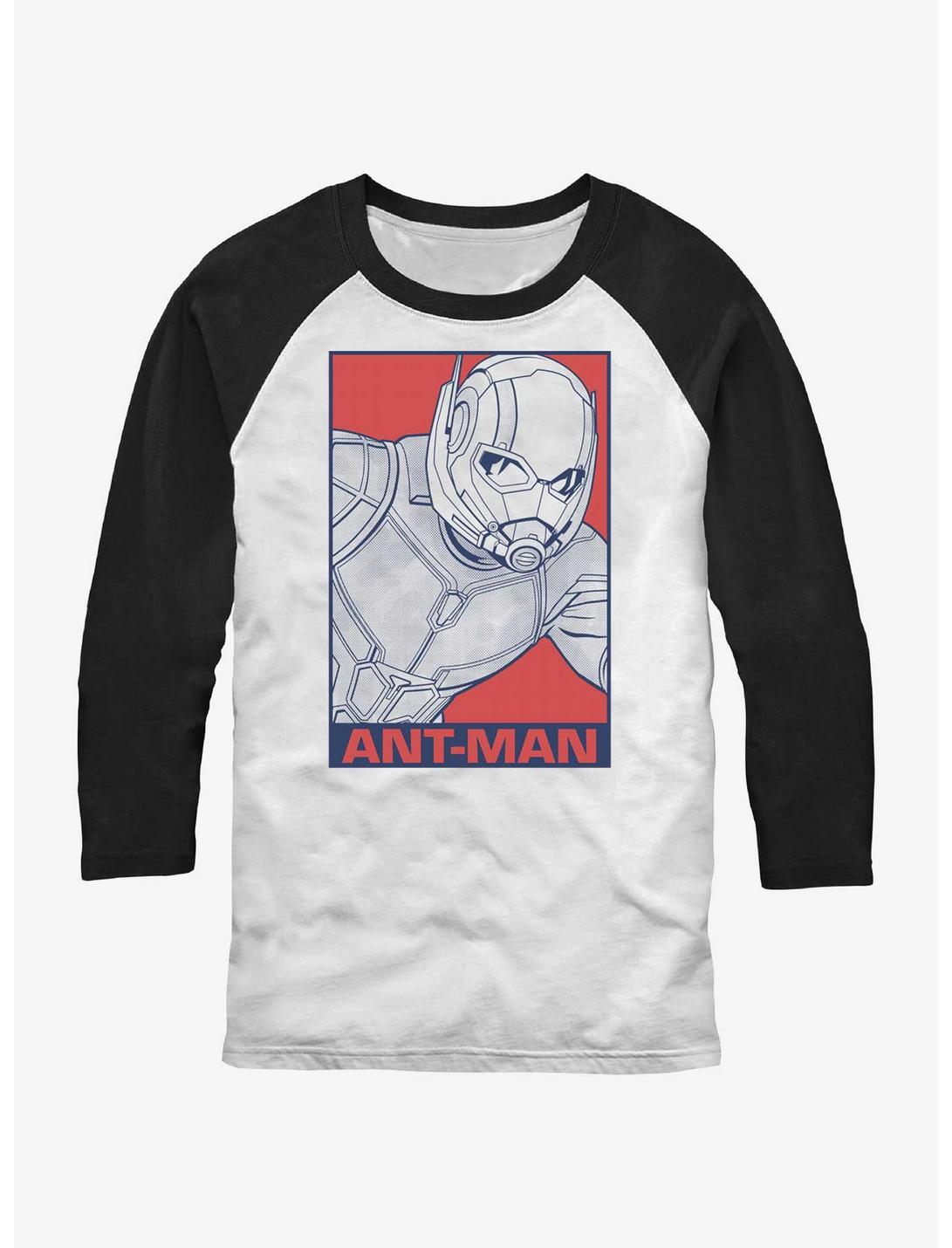 Marvel Ant-Man and the Wasp: Quantumania Pop Art Ant-Man Poster Raglan T-Shirt, WHTBLK, hi-res