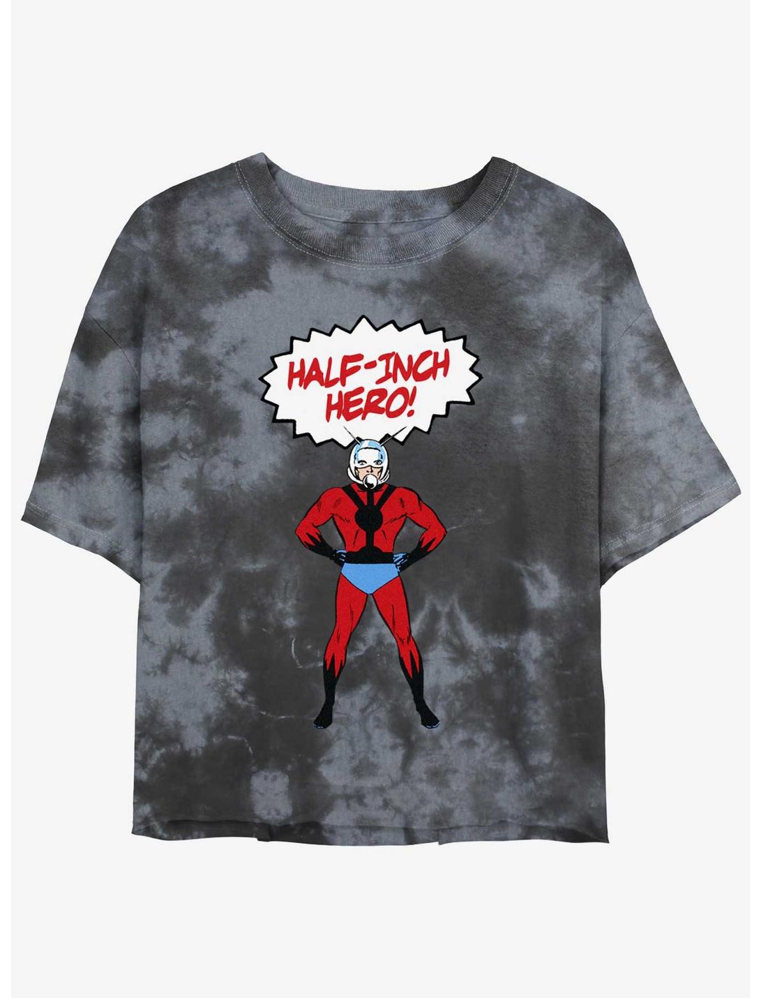 Marvel Ant-Man Half-Inch Hero Tie-Dye Womens Crop T-Shirt, BLKCHAR, hi-res