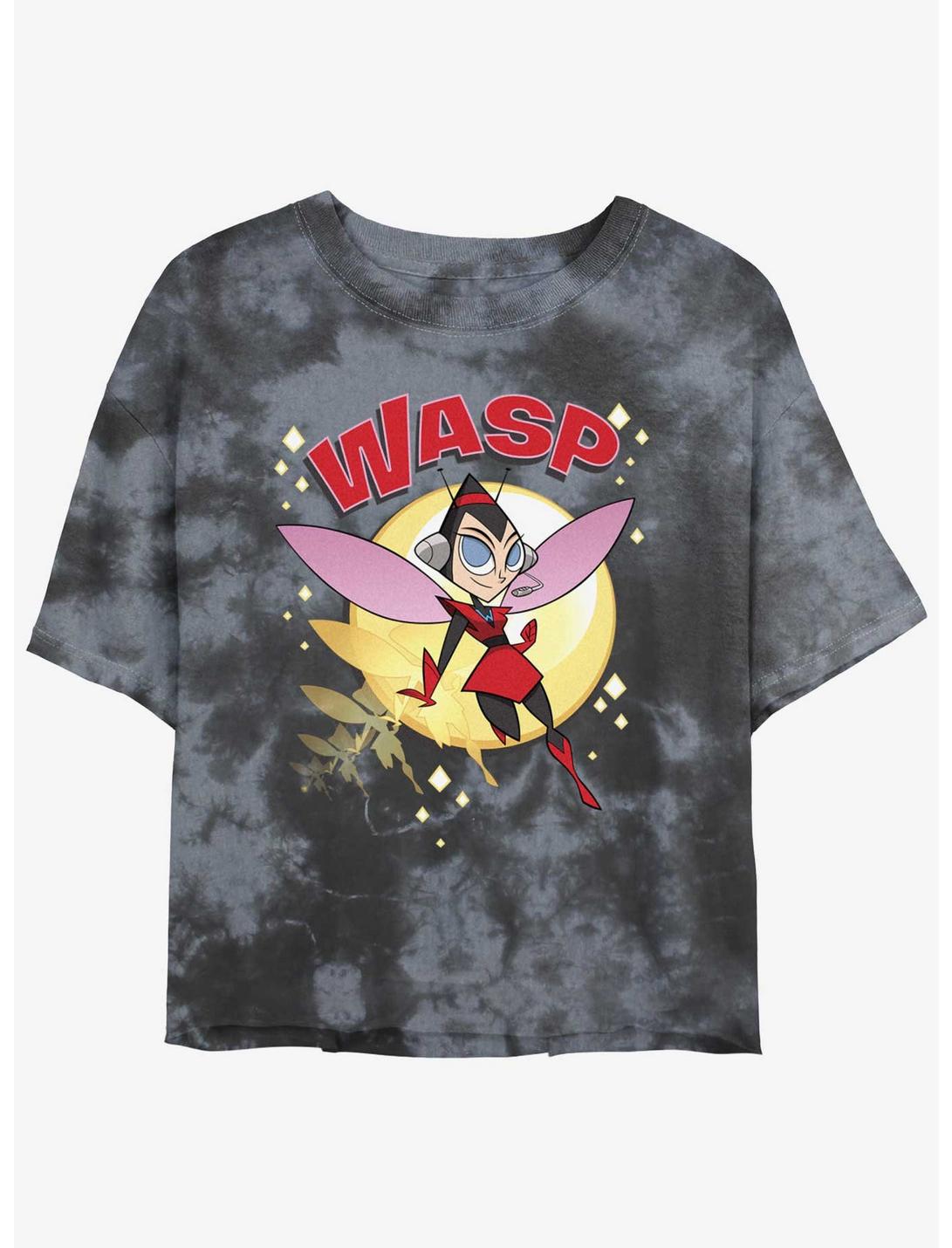 Marvel Ant-Man Retro Wasp Tie-Dye Womens Crop T-Shirt, BLKCHAR, hi-res