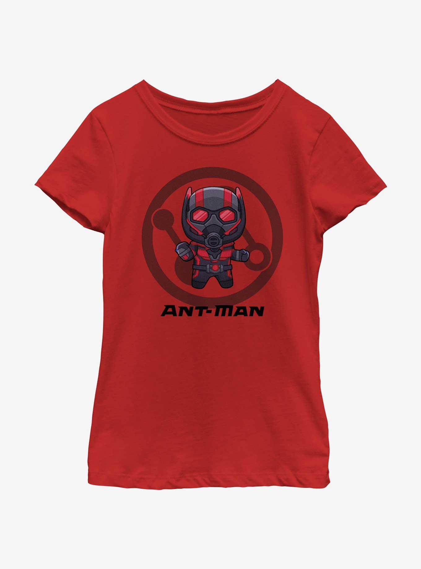 Marvel Ant-Man and the Wasp: Quantumania Chibi Quantum Ant-Man Badge Youth Girls T-Shirt, , hi-res