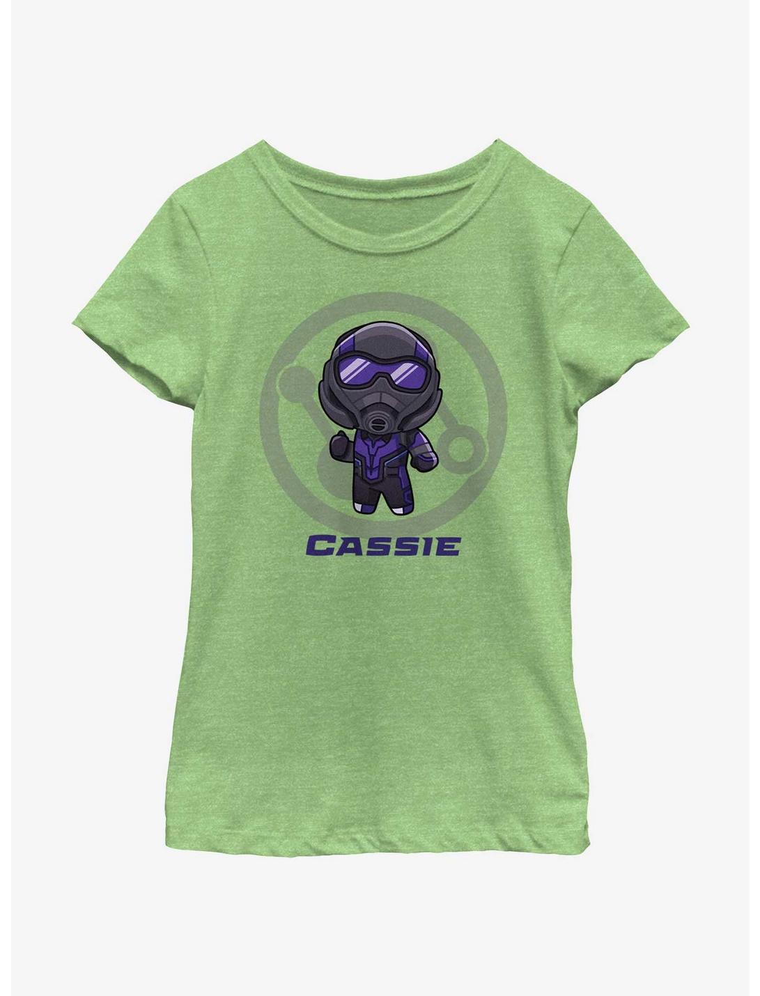 Marvel Ant-Man and the Wasp: Quantumania Chibi Quantum Cassie Badge Youth Girls T-Shirt, GRN APPLE, hi-res
