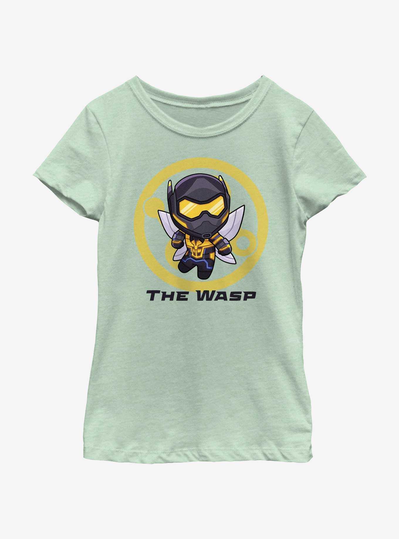 Marvel Ant-Man and the Wasp: Quantumania Chibi Quantum Wasp Badge Youth Girls T-Shirt, , hi-res