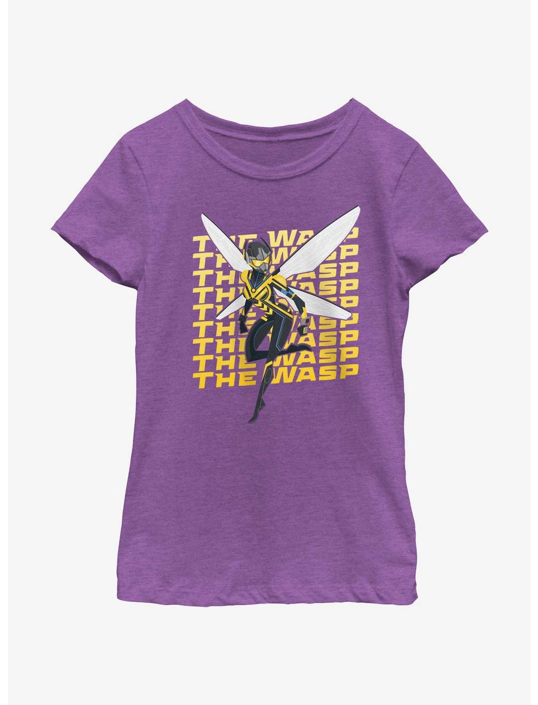 Marvel Ant-Man and the Wasp: Quantumania Wasp Action Pose Youth Girls T-Shirt, PURPLE BERRY, hi-res