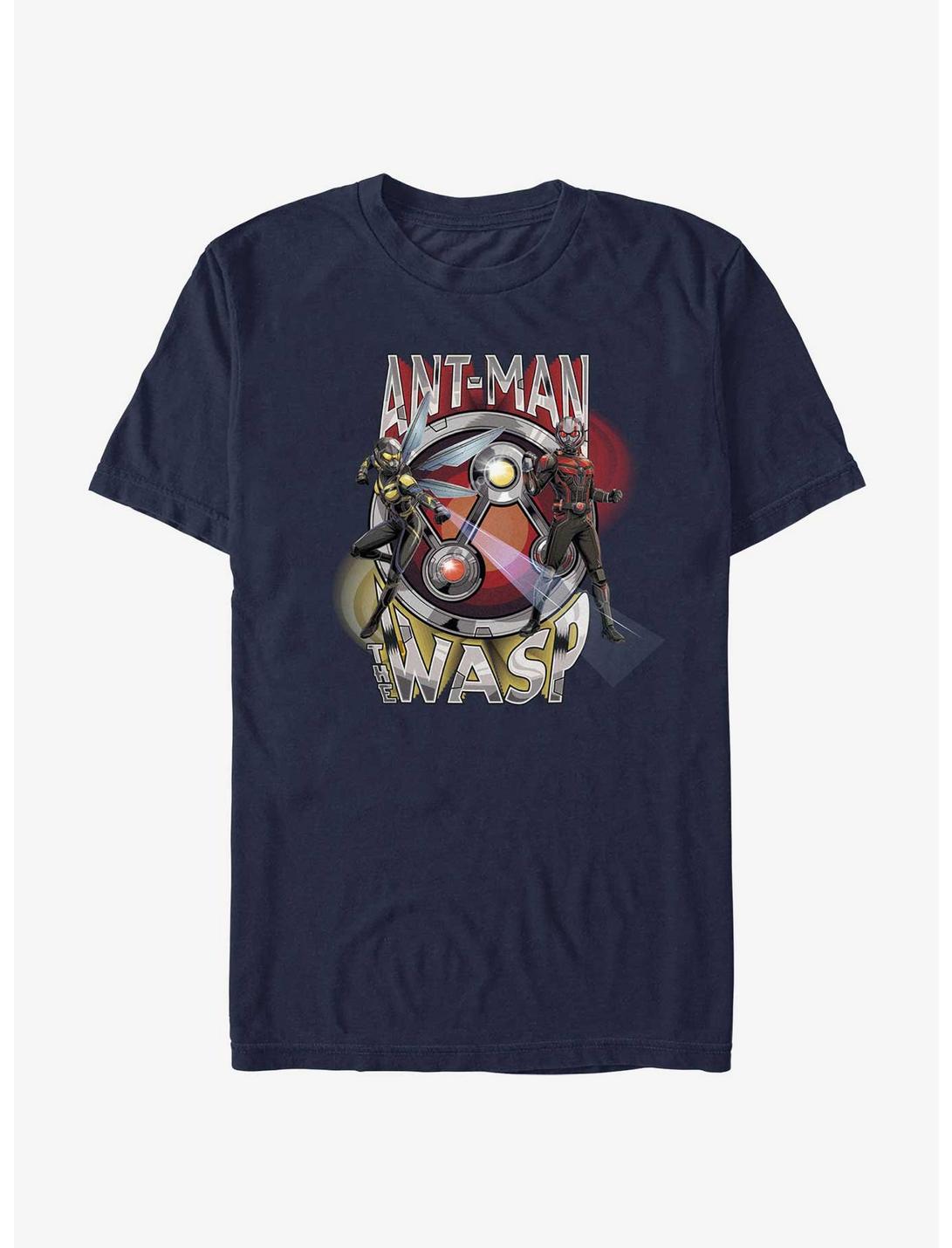 Marvel Ant-Man and the Wasp: Quantumania Title Poster T-Shirt, NAVY, hi-res