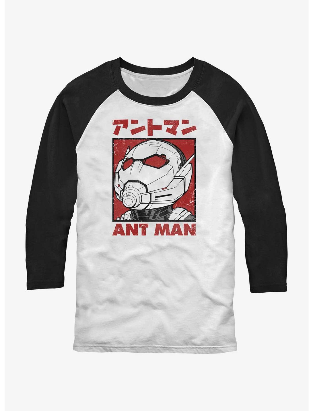 Marvel Ant-Man and the Wasp: Quantumania Poster in Japanese Raglan T-Shirt, WHTBLK, hi-res