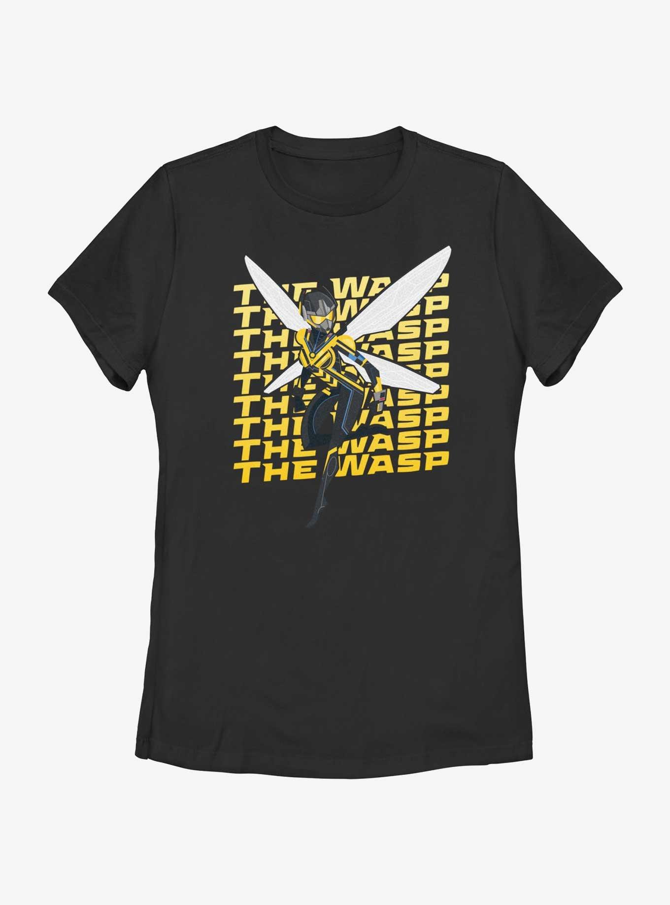 Marvel Ant-Man and the Wasp: Quantumania Wasp Action Pose Womens T-Shirt, BLACK, hi-res