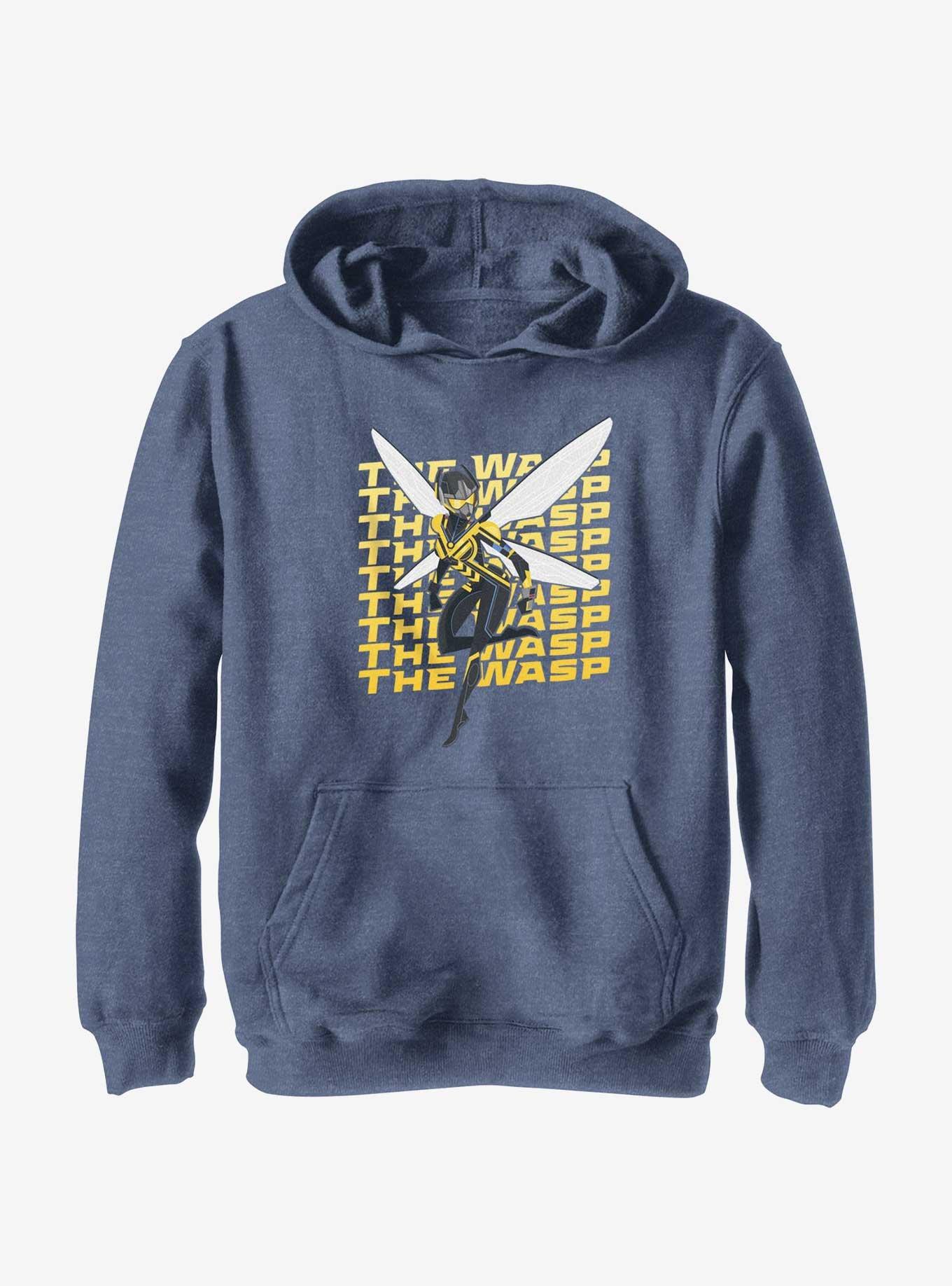 Marvel Ant-Man and the Wasp: Quantumania Wasp Action Pose Youth Hoodie, NAVY HTR, hi-res