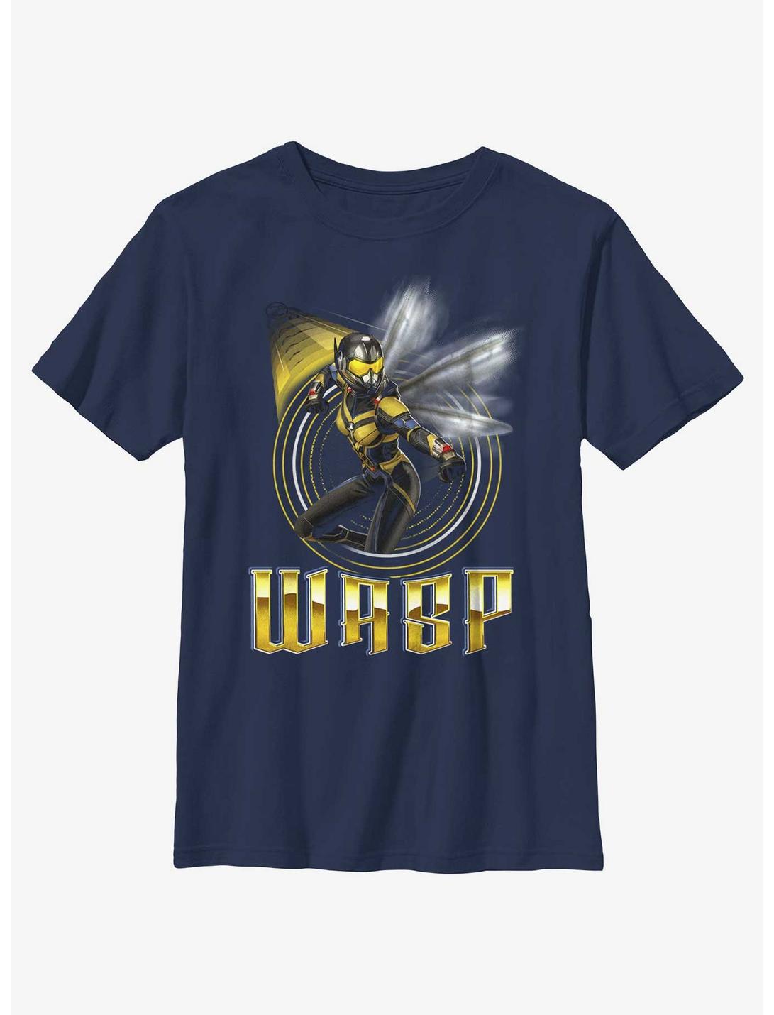Marvel Ant-Man and the Wasp: Quantumania Raised Stinger Youth T-Shirt, NAVY, hi-res