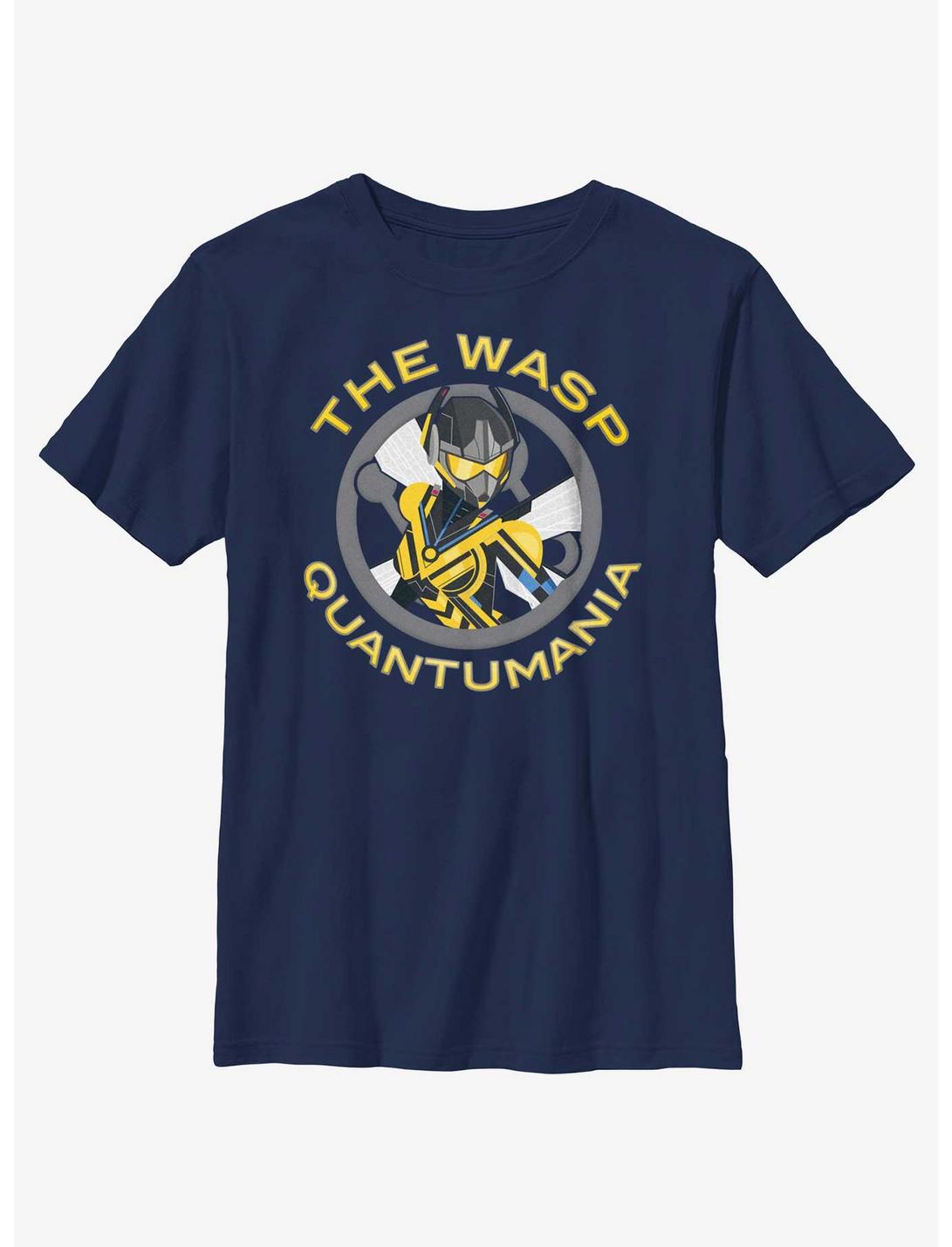 Marvel Ant-Man and the Wasp: Quantumania Wasp Badge Youth T-Shirt, NAVY, hi-res