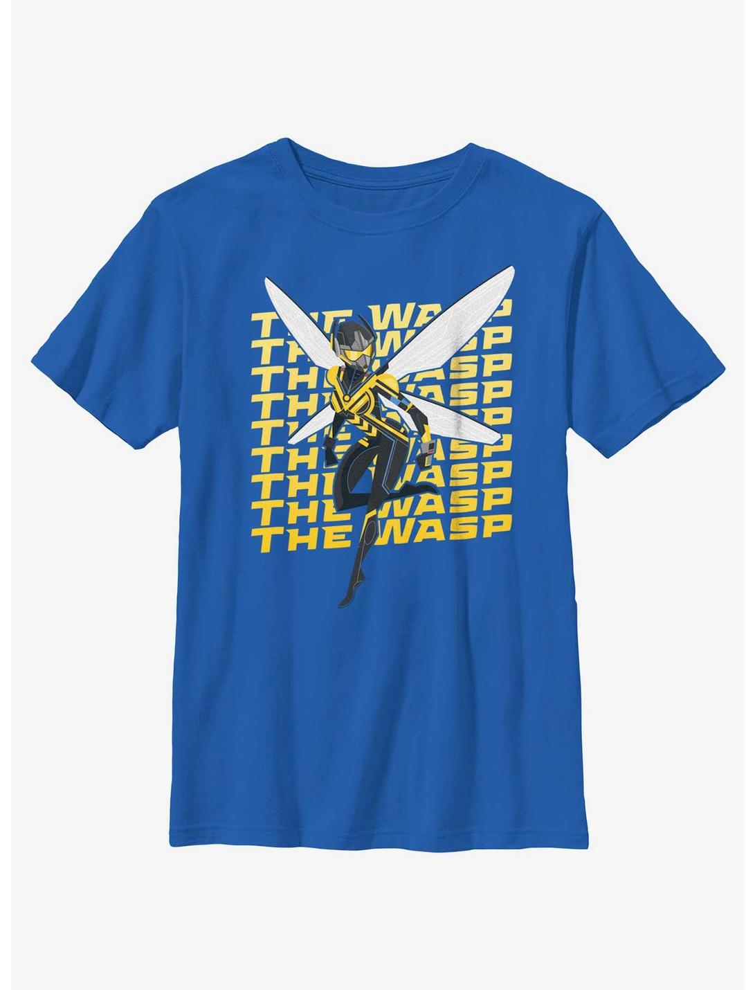 Marvel Ant-Man and the Wasp: Quantumania Wasp Action Pose Youth T-Shirt, ROYAL, hi-res