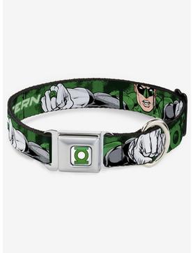 DC Comics Justice League Green Lantern Green Glow Seatbelt Buckle Dog Collar, , hi-res