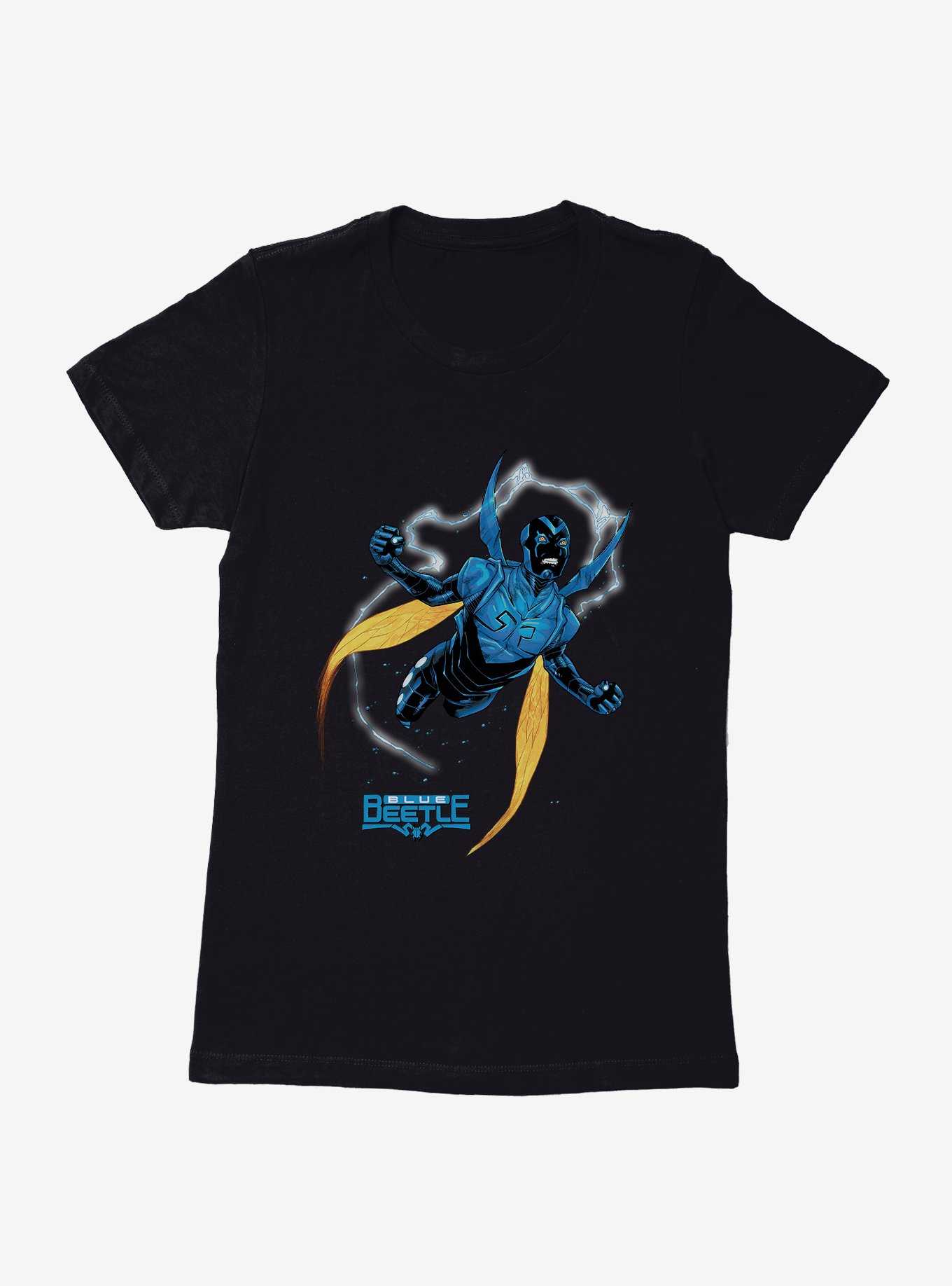 DC Comics Blue Beetle Flying Into Action Womens T-Shirt, , hi-res