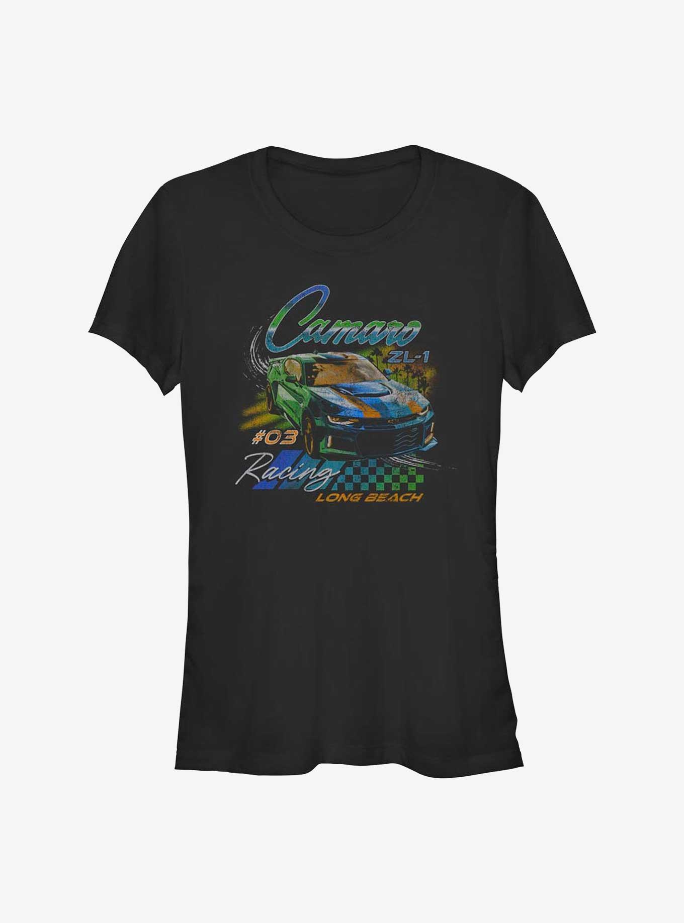 General Motors Camaro Racing Long Beach Girls T-Shirt