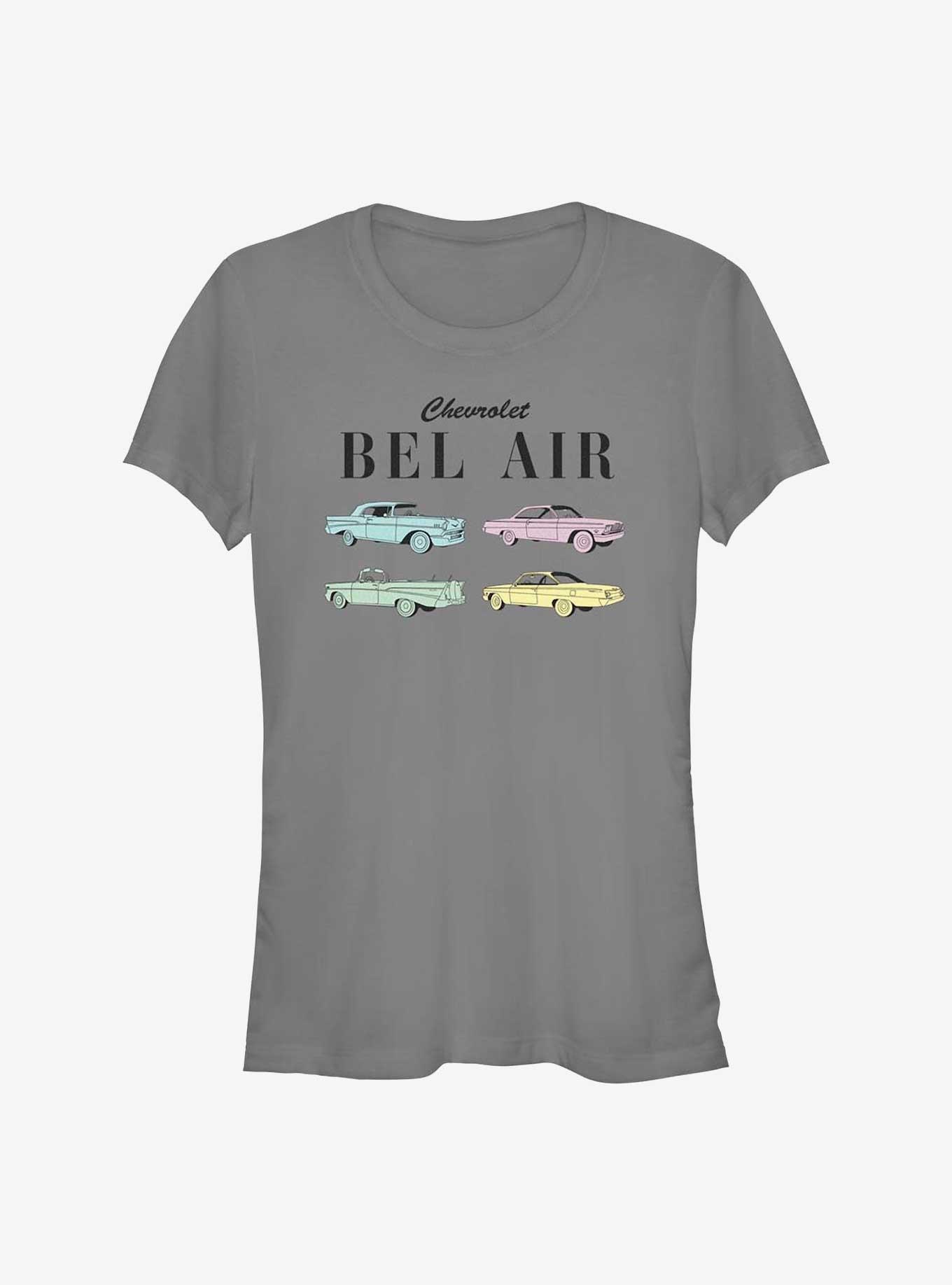 General Motors Chevrolet Bel Air Stack Girls T-Shirt, CHARCOAL, hi-res