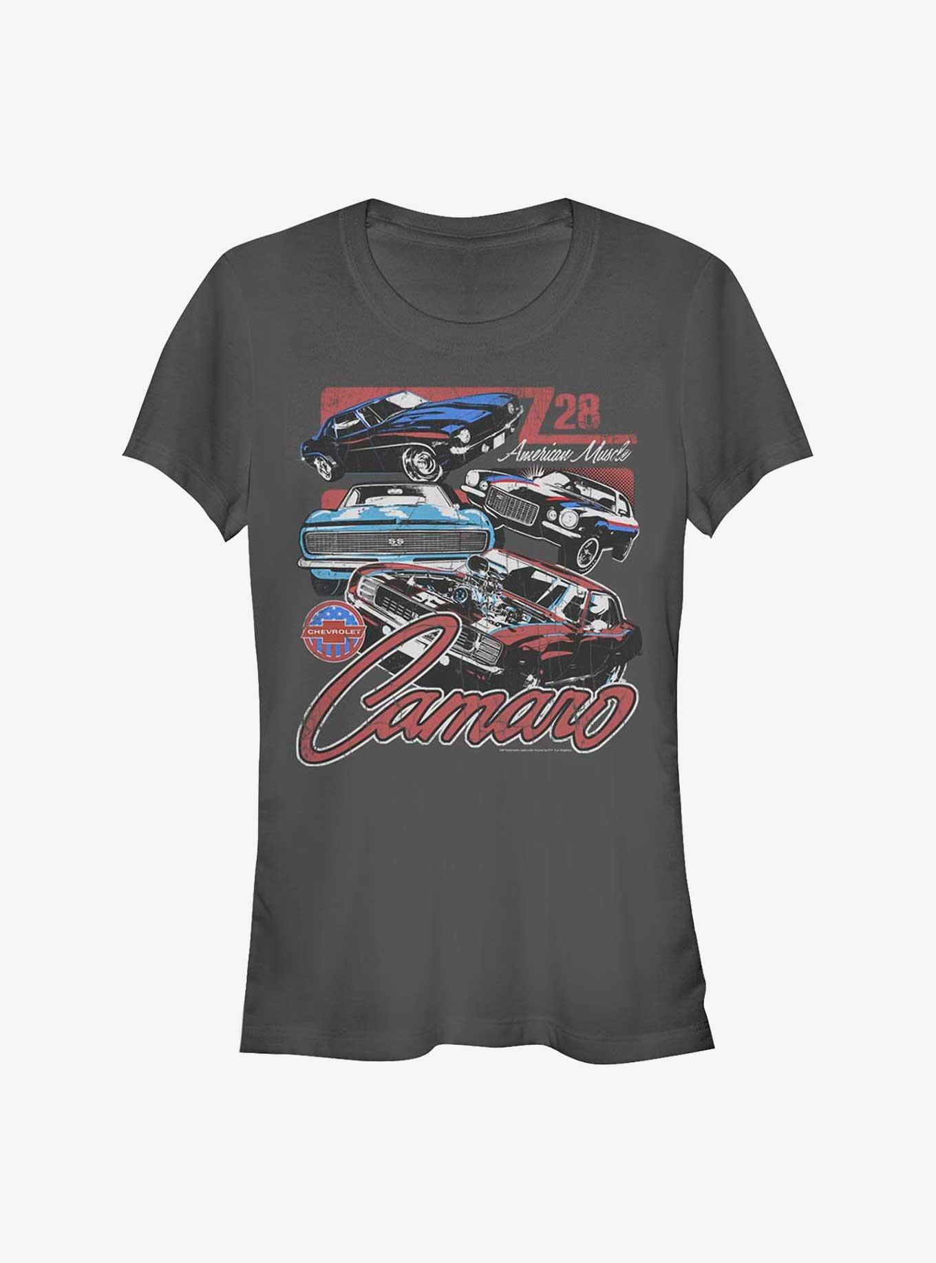 General Motors Chevrolet Camaro American Muscle Girls TShirt GREY