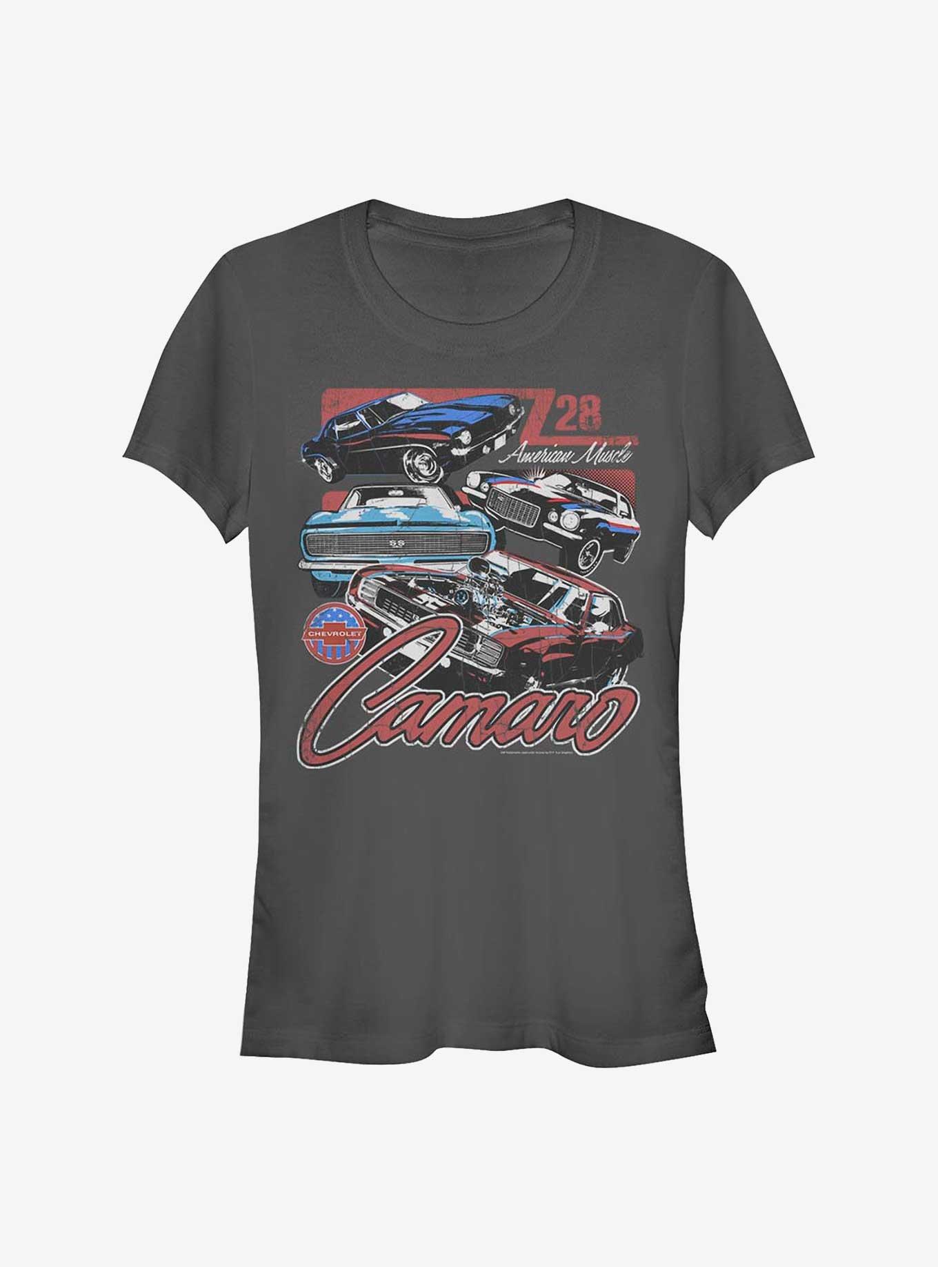 General Motors Chevrolet Camaro American Muscle Girls T-Shirt, CHARCOAL, hi-res