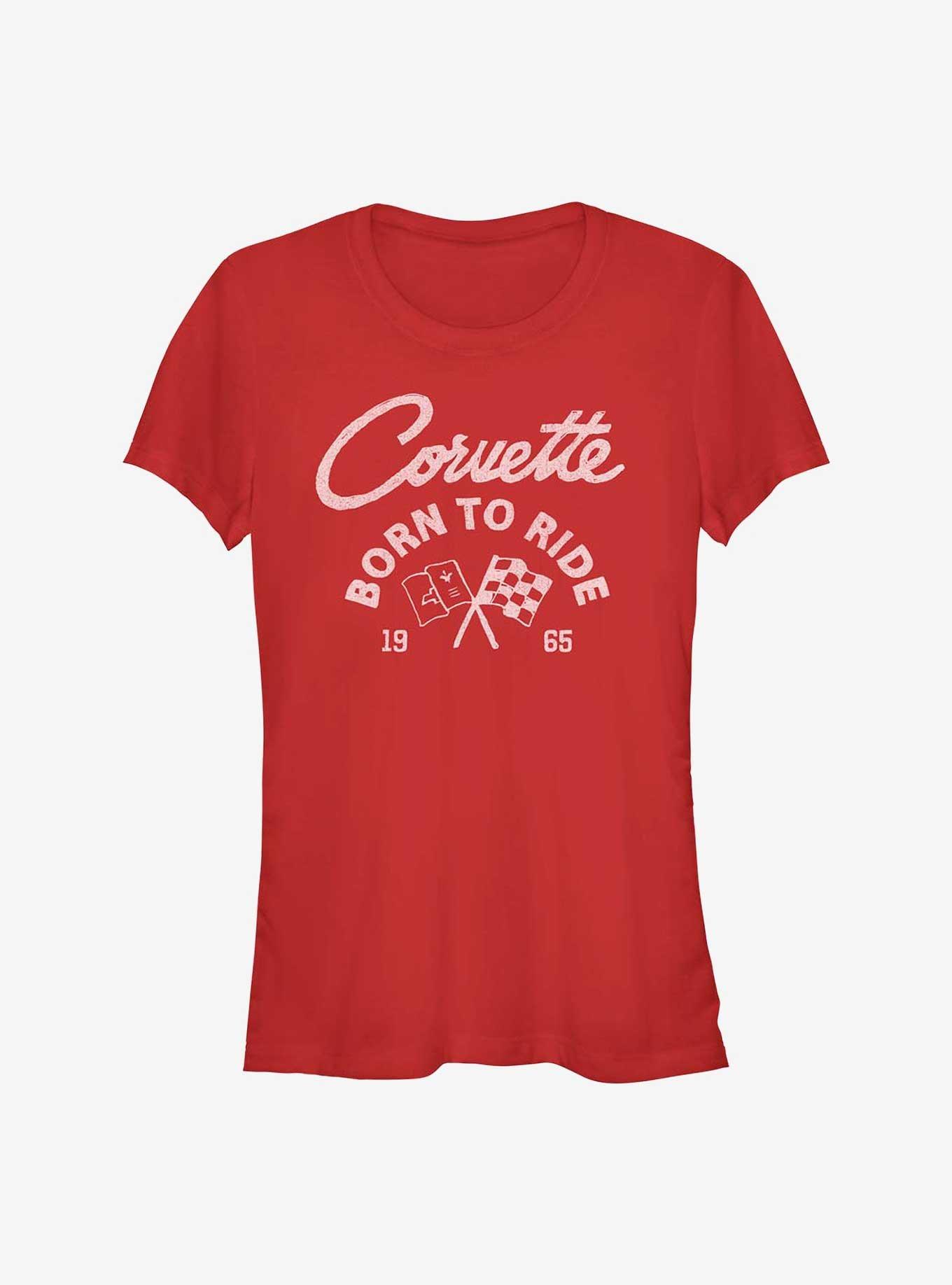 General Motors Chevrolet Corvette Born To Ride 1965 Girls T-Shirt, , hi-res