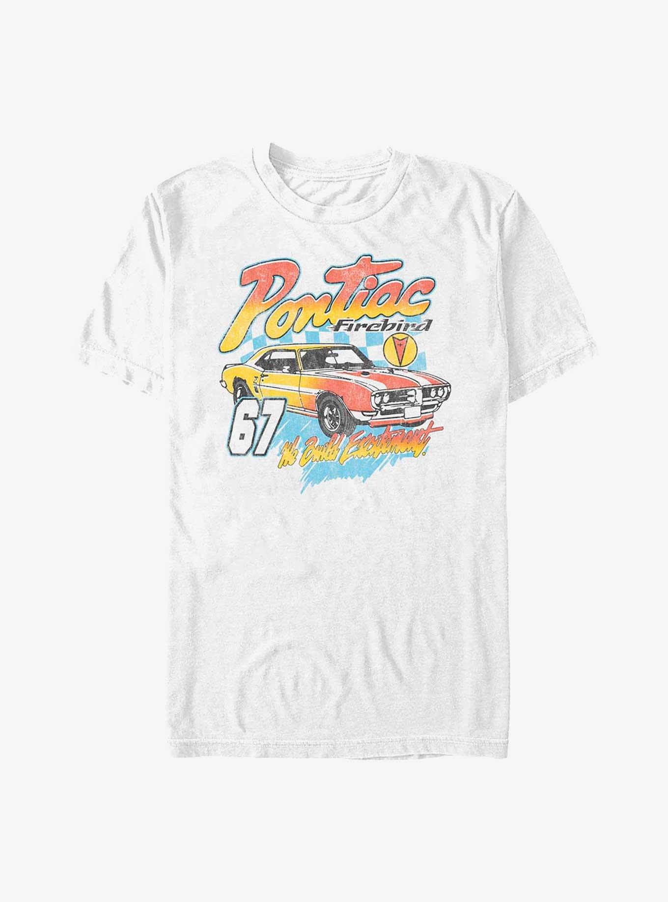 General Motors Pontiac Firebird 67 We Build Excitement T-Shirt, WHITE, hi-res