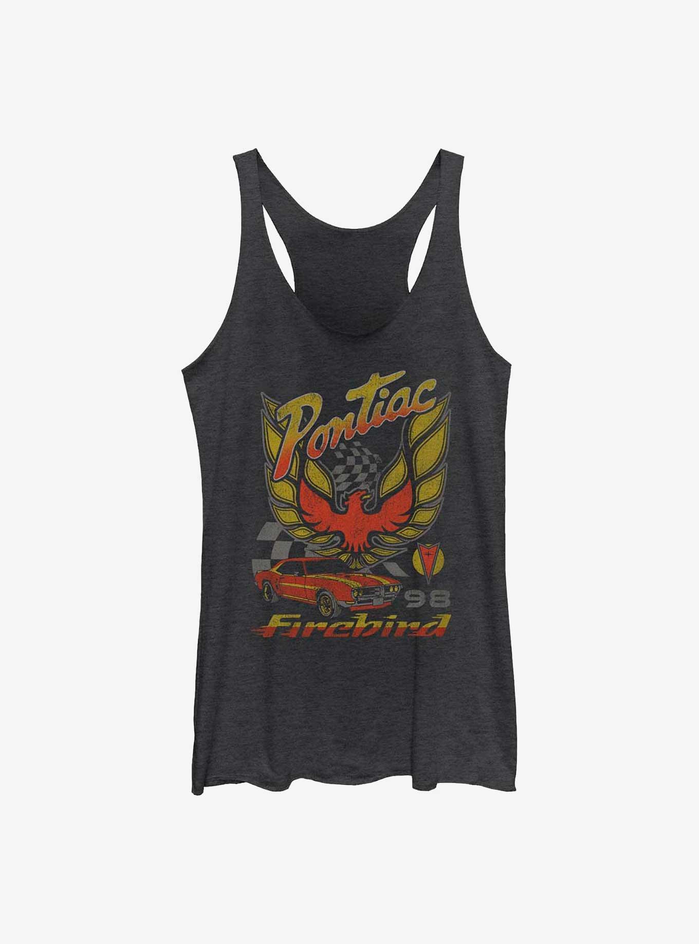 General Motors Pontiac Firebird 98 Raw Edge Girls Tank, BLK HTR, hi-res