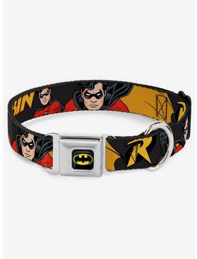 Plus Size DC Comics Justice League Robin Seatbelt Buckle Dog Collar, , hi-res