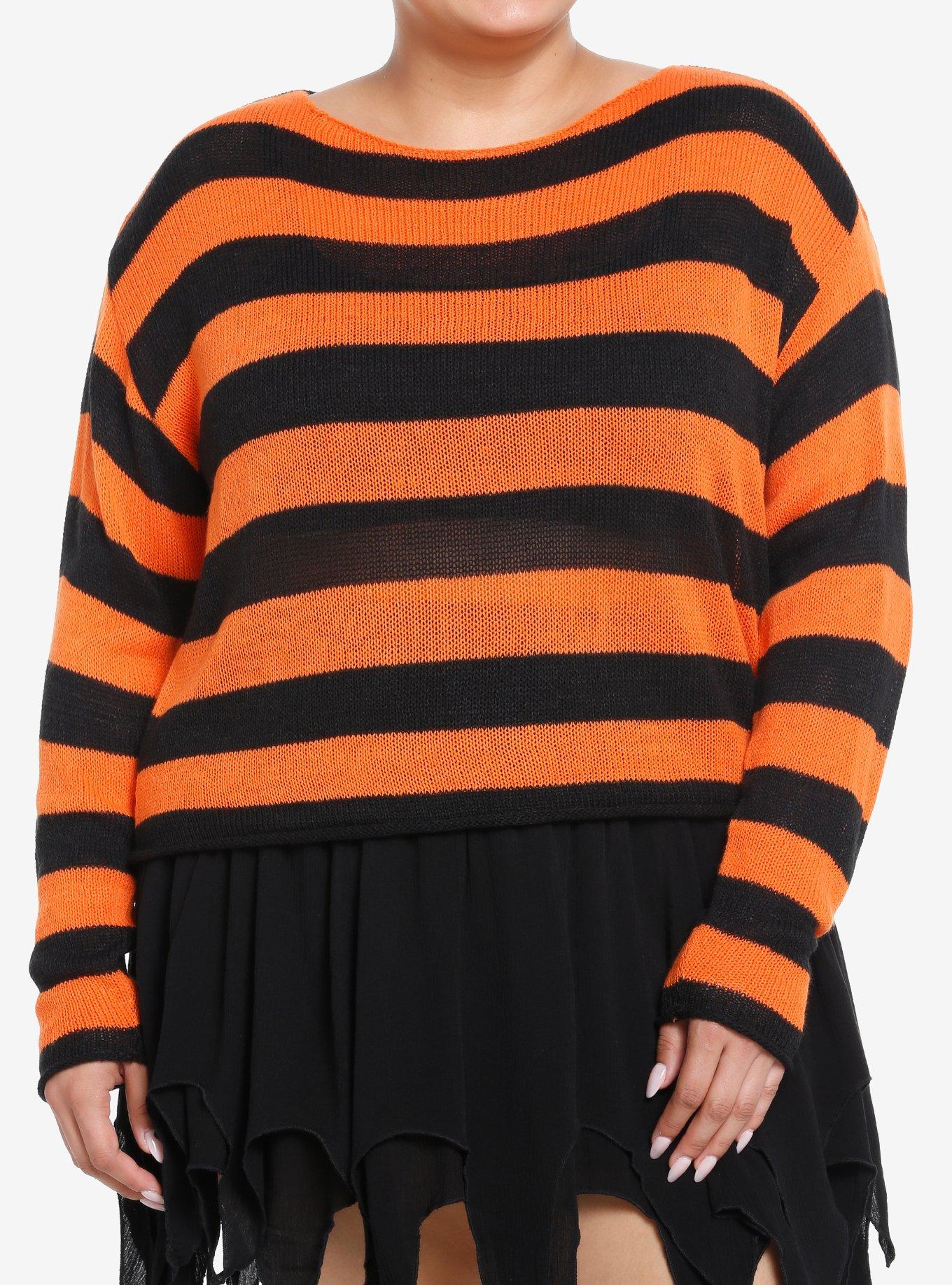 Orange And Black Stripe Sweater