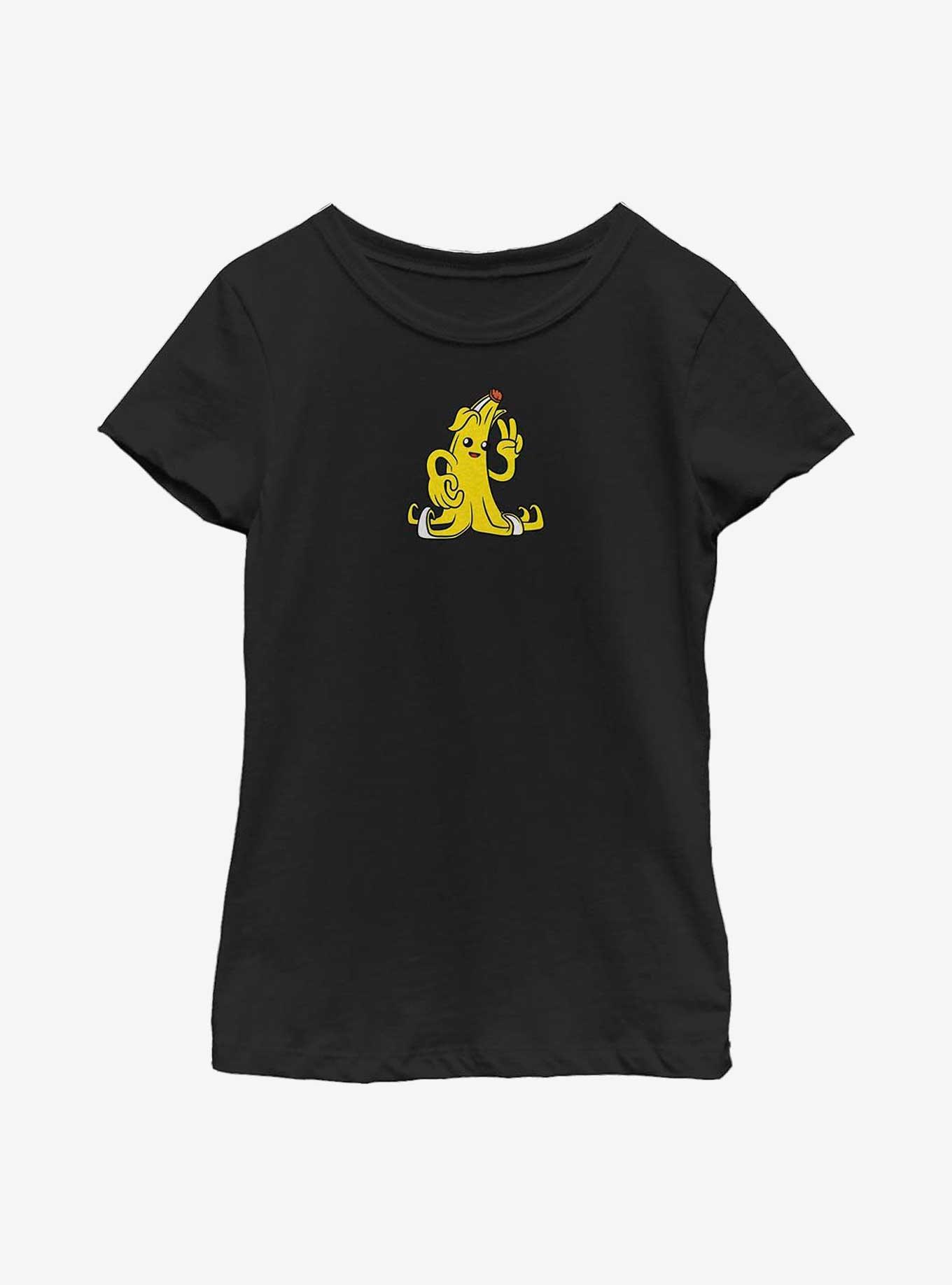 Fortnite Peely Banana Peace Youth Girls T-Shirt, , hi-res