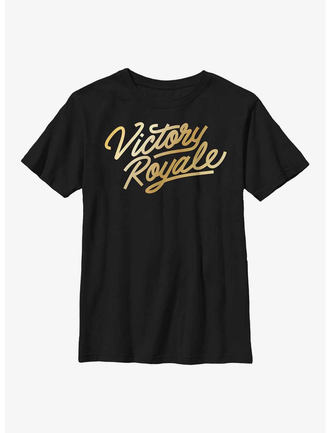 Fortnite Victory Royale Script Logo Youth T-Shirt, BLACK, hi-res