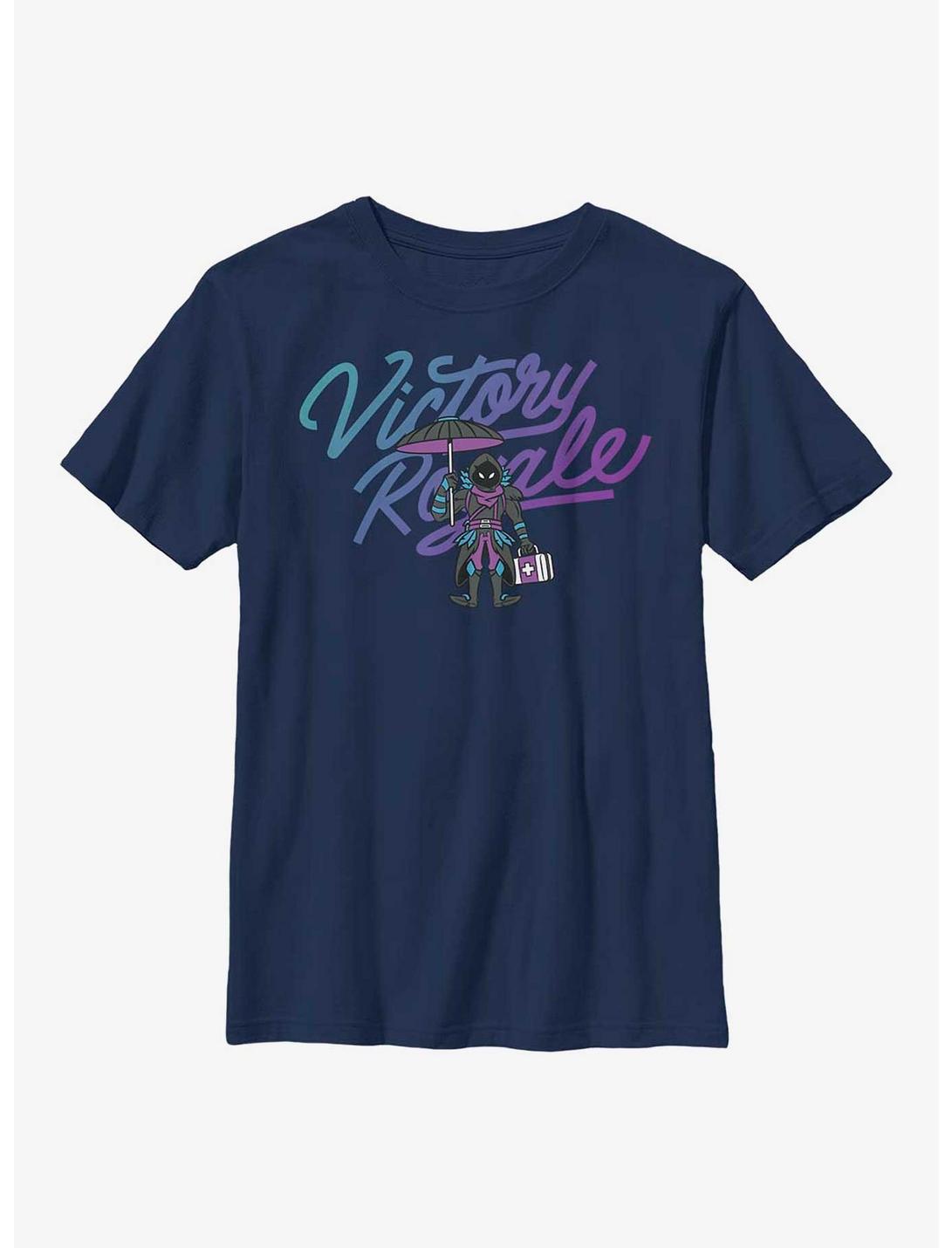 Fortnite Victory Royale Raven Float On Youth T-Shirt, NAVY, hi-res