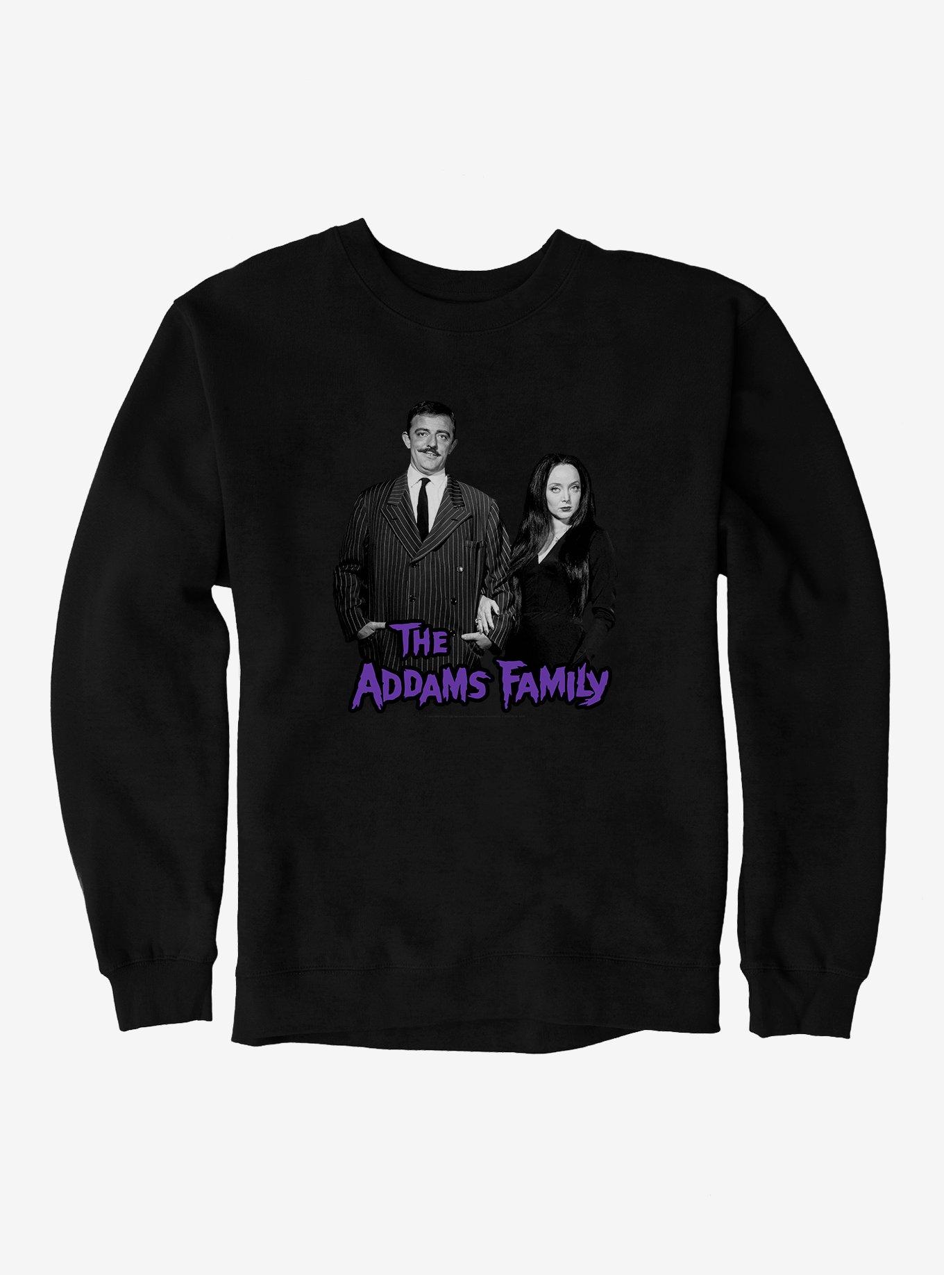 The Addams Family Gomez And Morticia Addams Sweatshirt, BLACK, hi-res