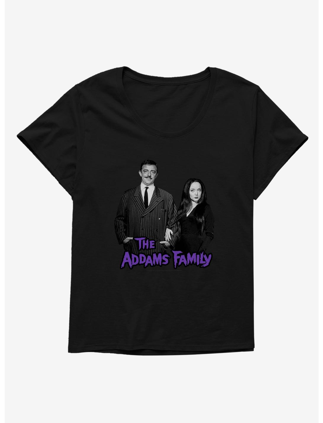 The Addams Family Gomez And Morticia Addams Womens T-Shirt Plus Size, BLACK, hi-res