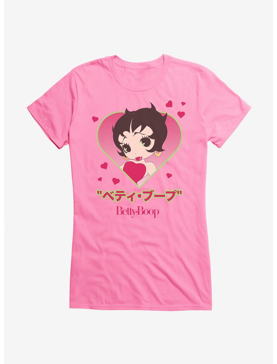 Betty Boop Anime Heart Portrait Girls T-Shirt, , hi-res