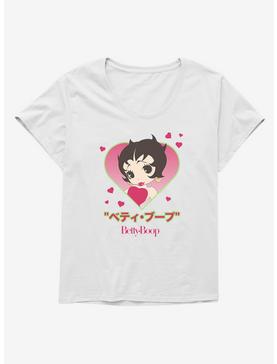 Betty Boop Anime Heart Portrait Girls T-Shirt Plus Size, , hi-res