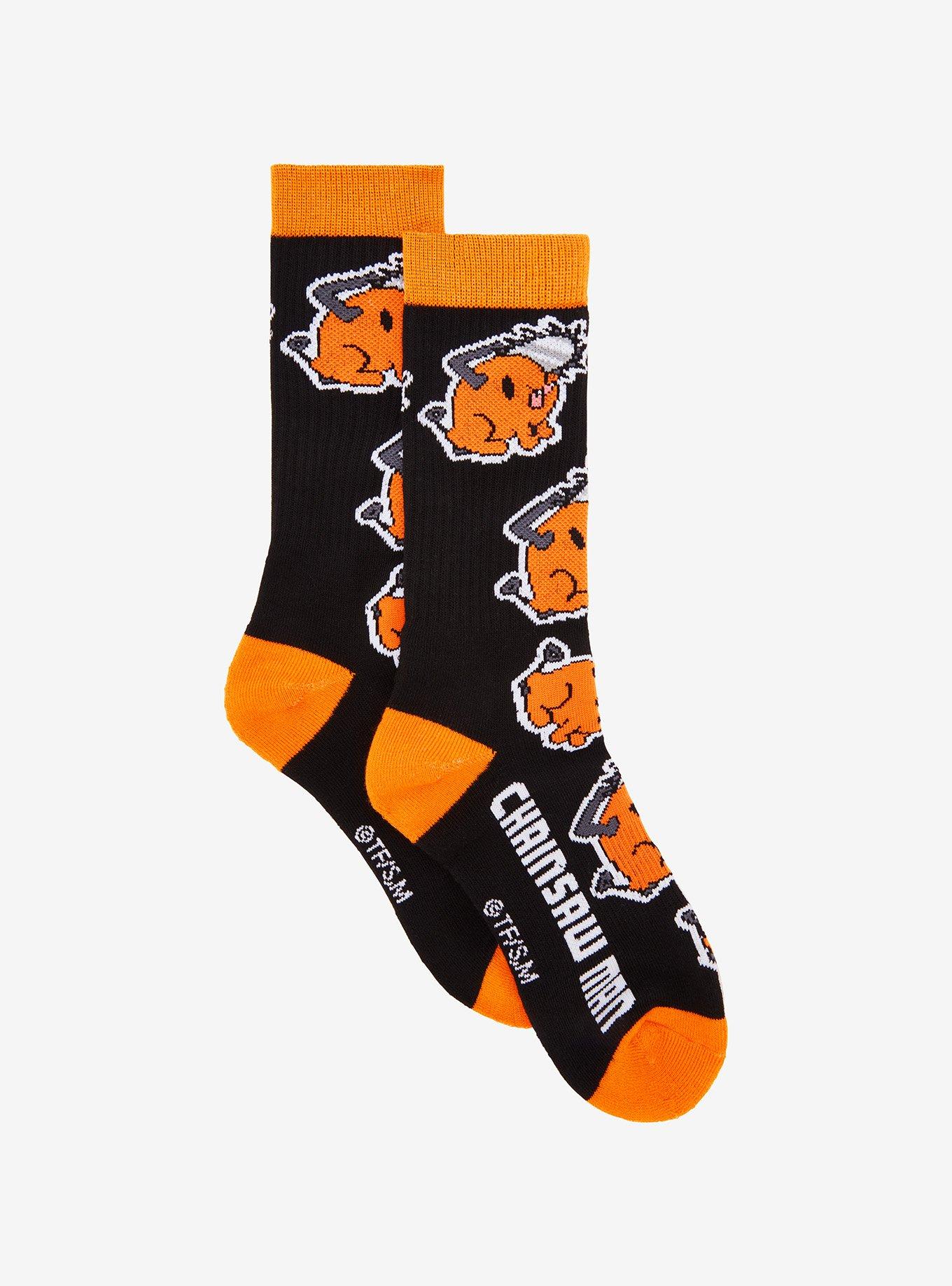 Chainsaw Man Pochita Allover Print Crew Socks - BoxLunch Exclusive