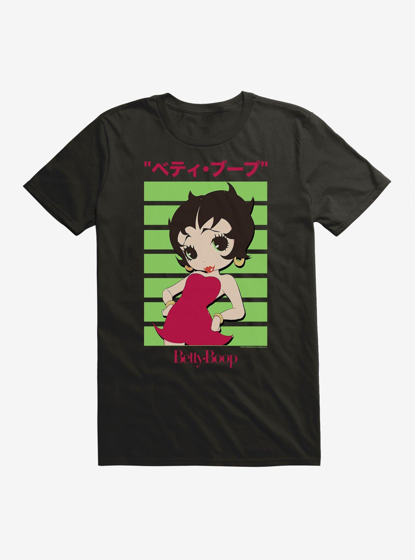 Betty Boop Anime Posing T-Shirt, BLACK, hi-res