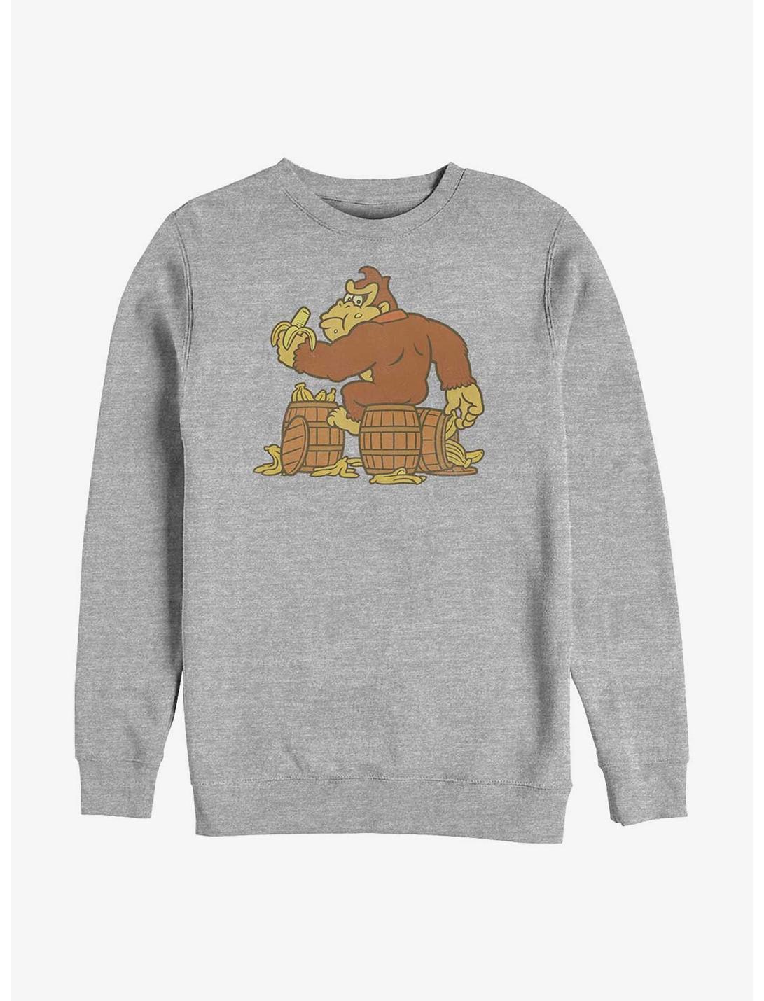 Nintendo Donkey Kong Banana Barrel Sweatshirt, ATH HTR, hi-res