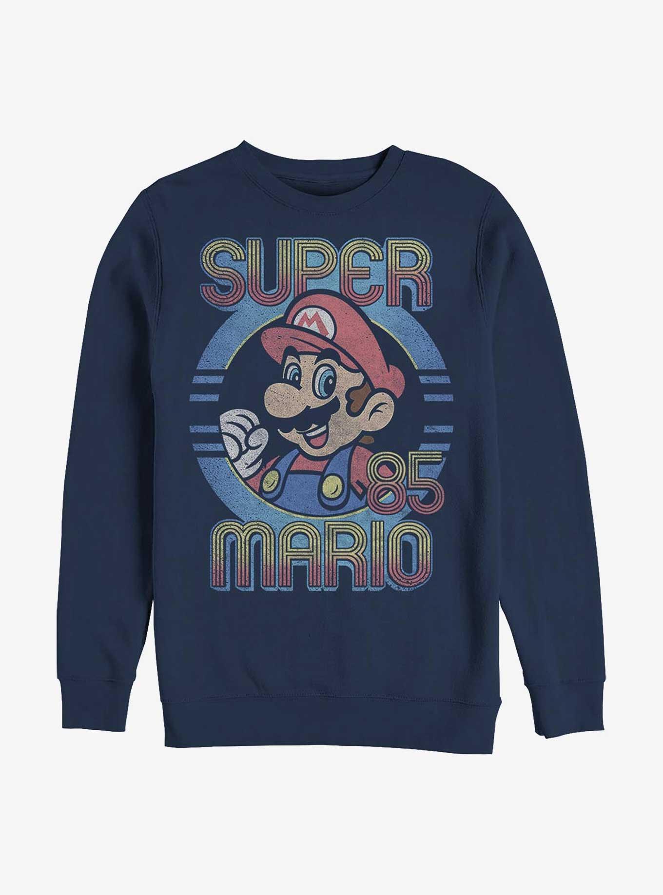 Nintendo Mario Super Mario '85 Badge Sweatshirt, NAVY, hi-res