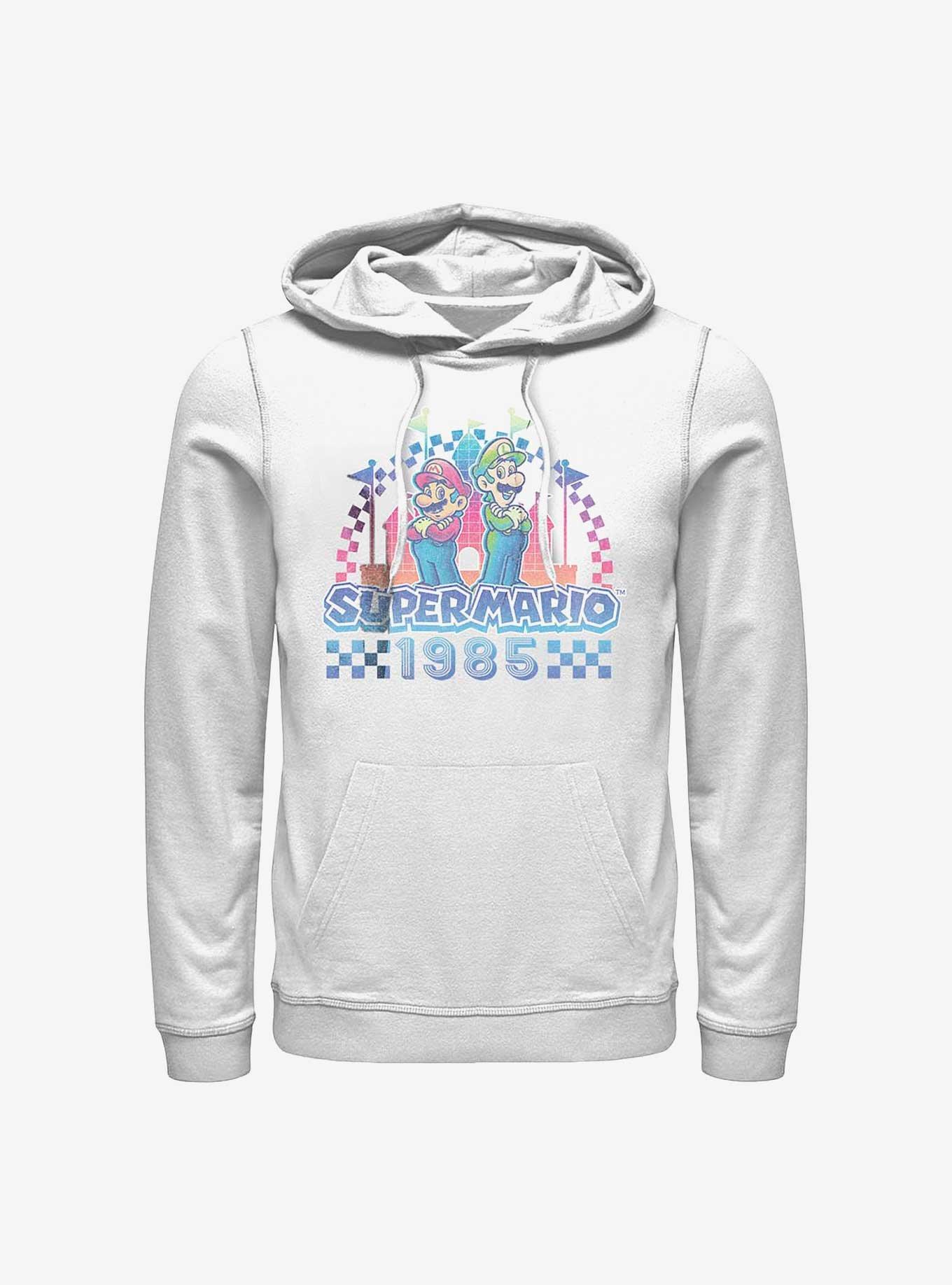 Nintendo Mario Bros. Mario & Luigi Hoodie White