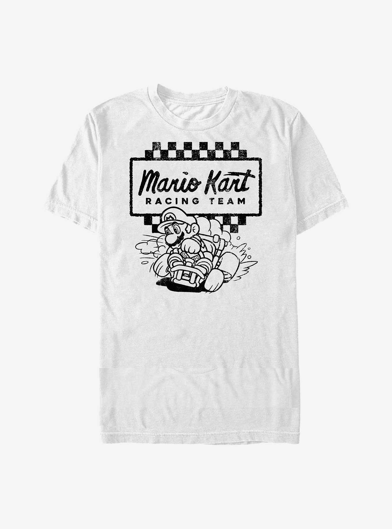 T-shirt Mario Kart The Great Wave Kanagawa - Blanc, Coton, Taille M - Occasion Très Bon état
